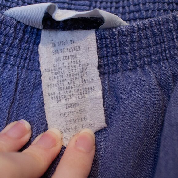 Coastal VTG Blair Pants Periwinkle Textured Crinkle Elastic Waist 10 True Summer - Picture 6 of 9